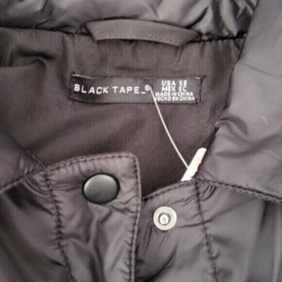 Black Tape Light Puffer Shacket Black NWT Sz XS - Picture 9 of 9